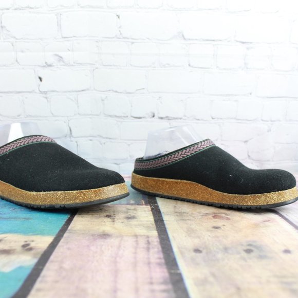 Women's Wool Cork Sole Slip-on Clog Slippers Sz 8 - Picture 2 of 15